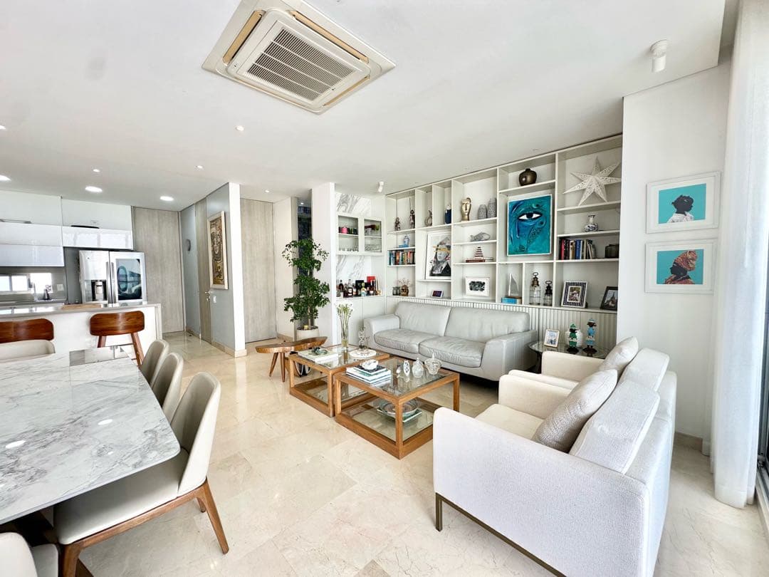 Apartamento en venta de 3 habitaciones en Bocagrande