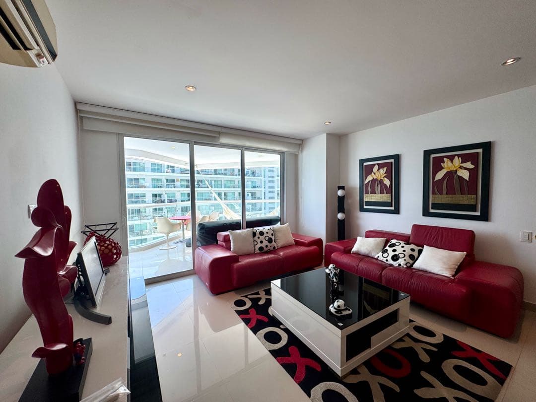 Apartamento de dos habitaciones  con vista al mar en la boquilla
