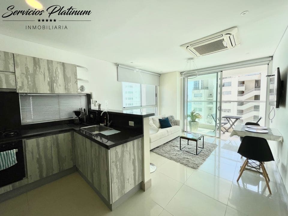 Apartamento con Vista al Mar Uso Mixto una Habitación en Bocagrande — foto 3